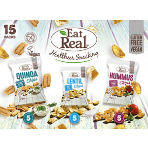 Mixed Flavour Multi-Pack, Hummus Lentil Quinoa Chips, Eat Real (15pk)
