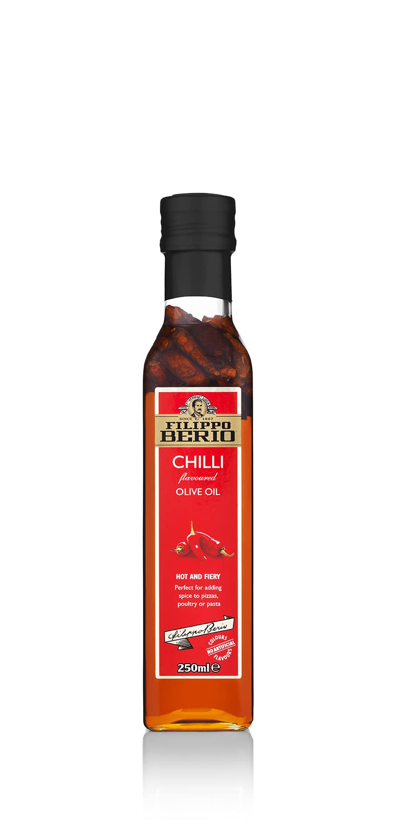 Hot Chilli Flavour Extra Virgin Olive Oil 100% Italian, Filippo Berio (1ltr)