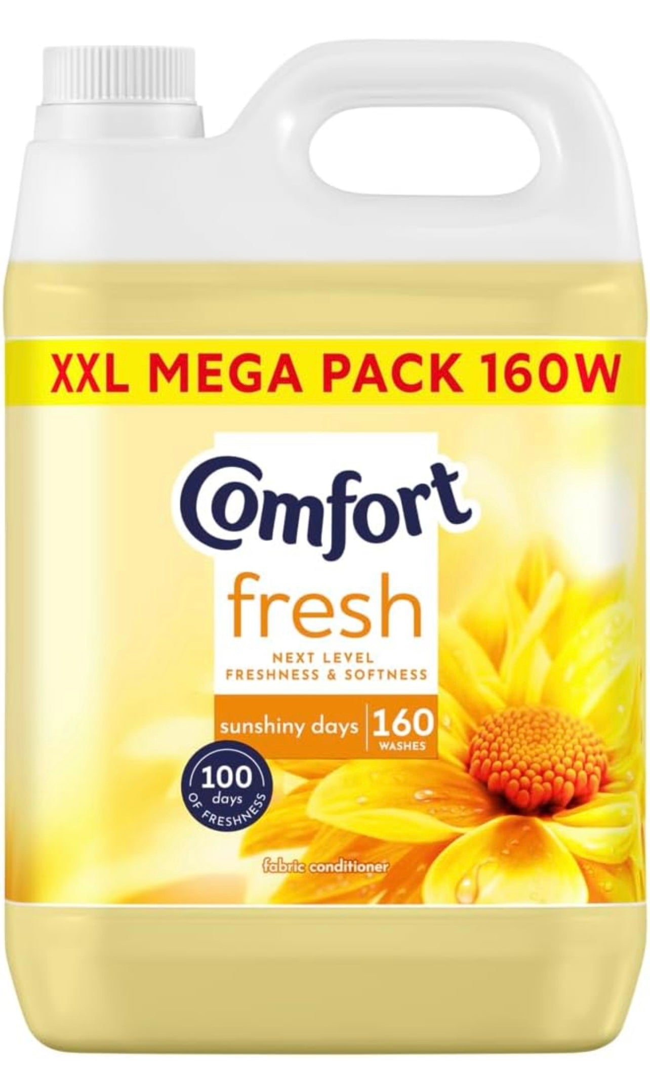 Comfort Fresh Sunshiny Days Fabric Conditioner Softener (160 washes, 4.8 L)