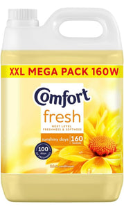 Comfort Fresh Sunshiny Days Fabric Conditioner Softener (160 washes, 4.8 L)