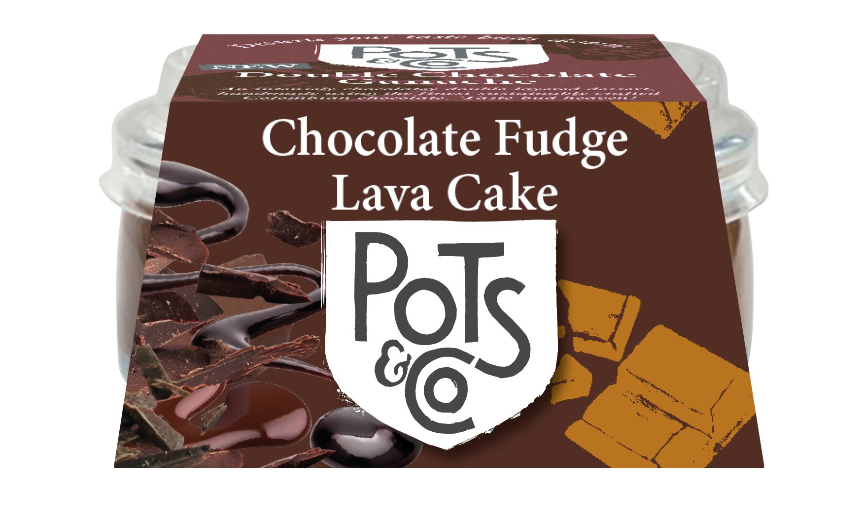 Chocolate Fudge Cake, Pots & Co (4x90g)