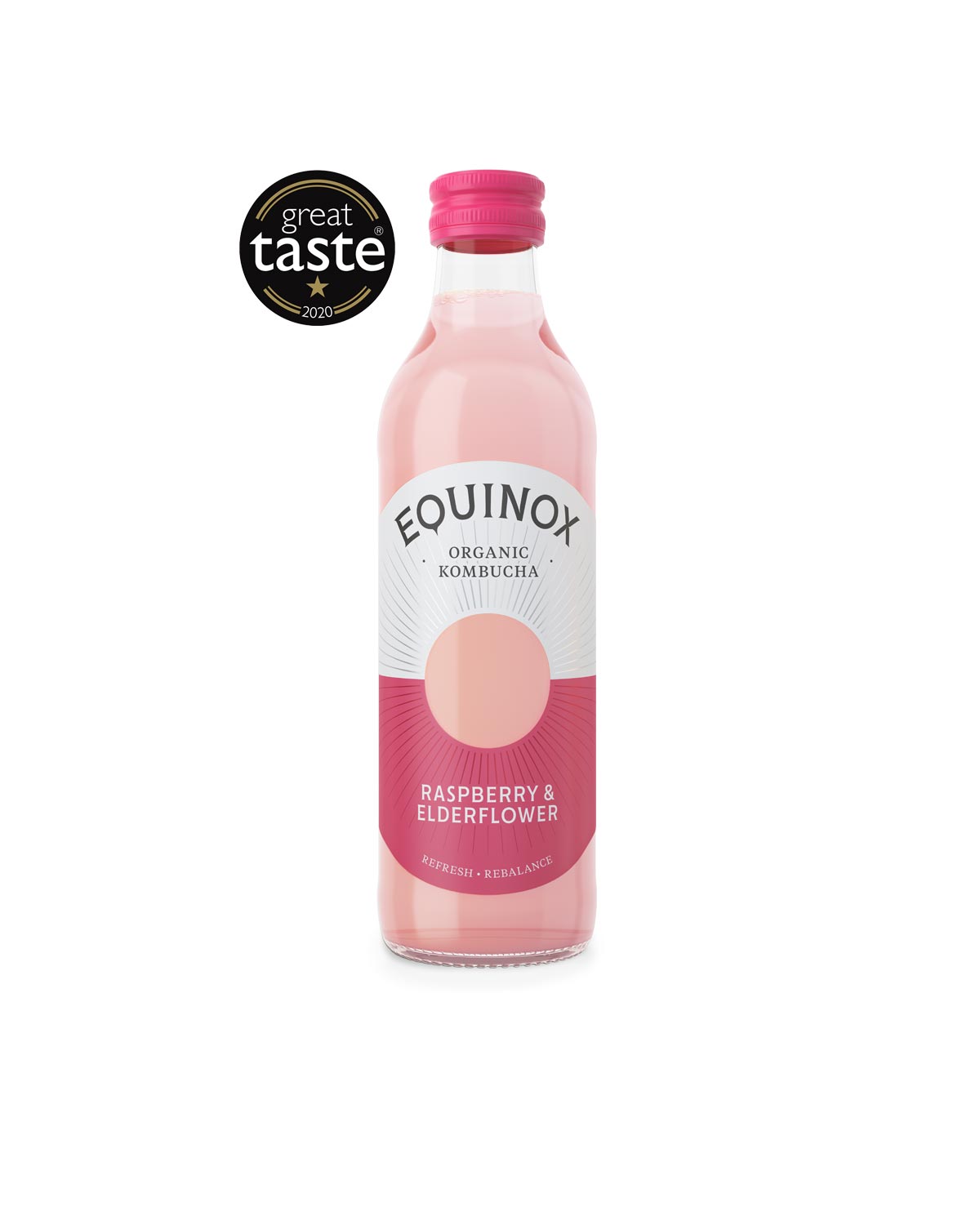 Raspberry & Elderflower Organic Kombucha, Equinox (275ml)