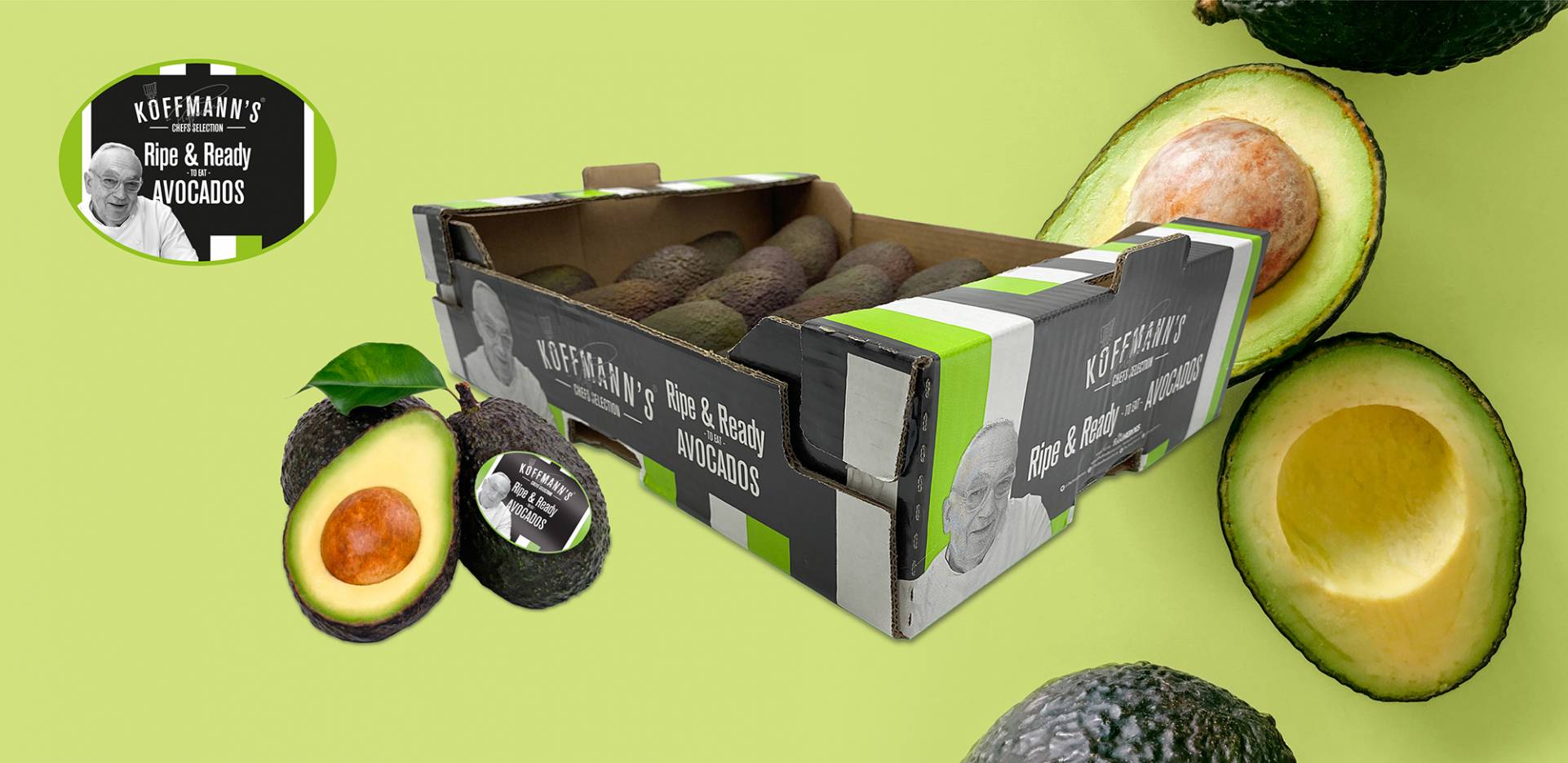 Avocados Koffmans, Ripe & Ready Hass (Pallet Deal 160x18pcs)