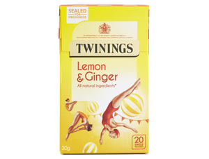 Lemon & Ginger Tea, Twinings (20 bags)