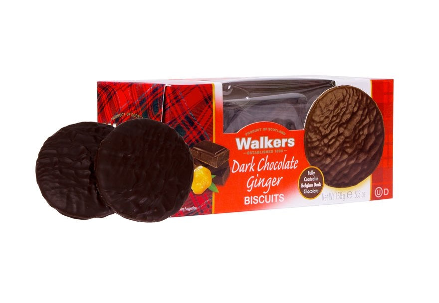 Walkers Fully Coated Dark Chocolate Ginger Biscuits - Capital Wholesalers
