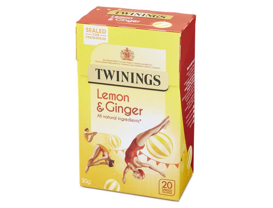 Lemon & Ginger Tea, Twinings (20 bags)