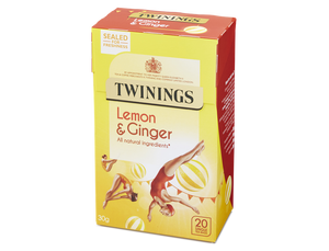 Lemon & Ginger Tea, Twinings (20 bags)