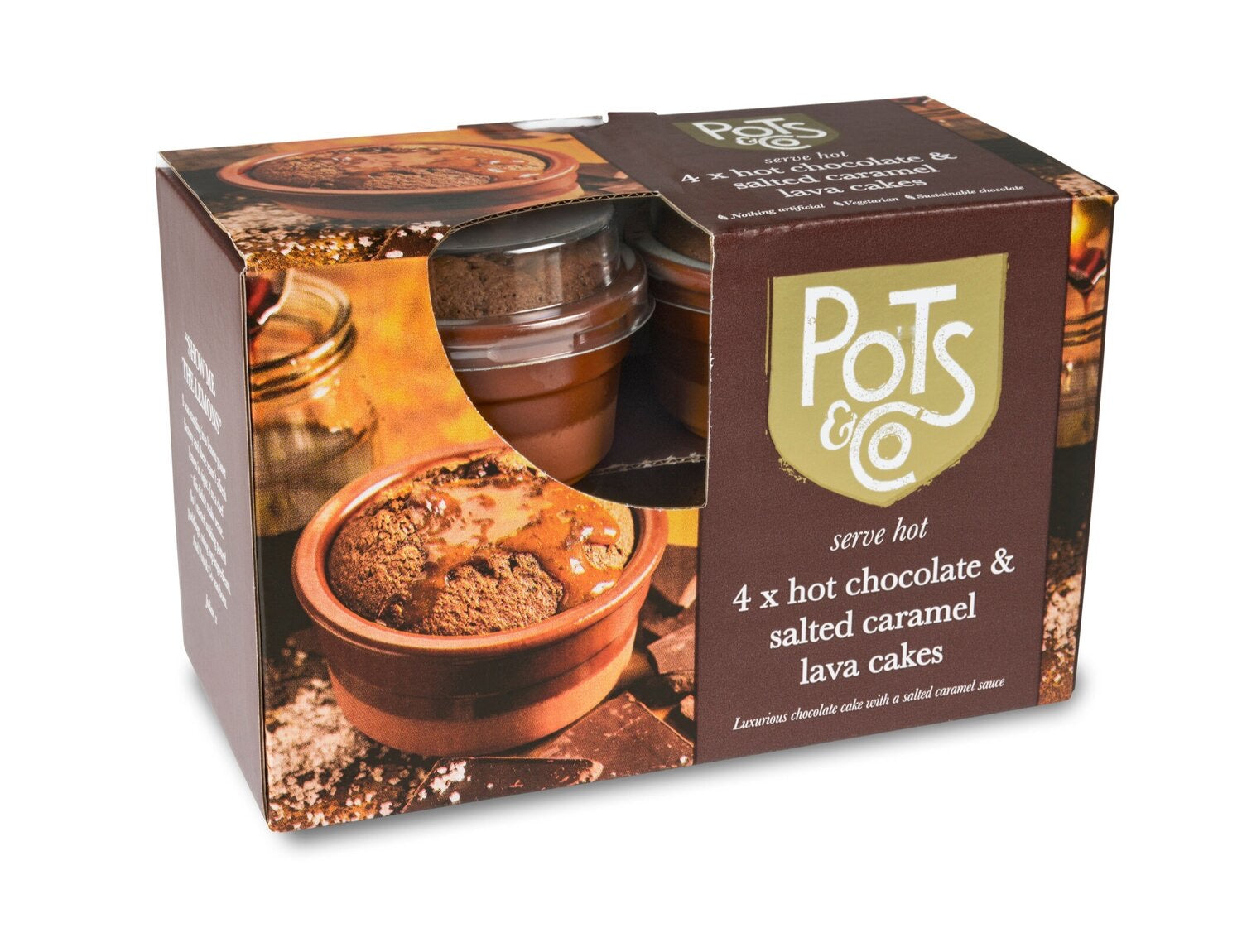 Hot Chocolate Lave Cake, Pots & Co (4x125g)