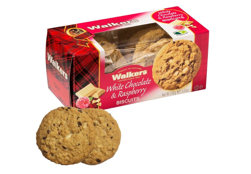 Walkers Raspberry & White Chocolate Cookies - Capital Wholesalers
