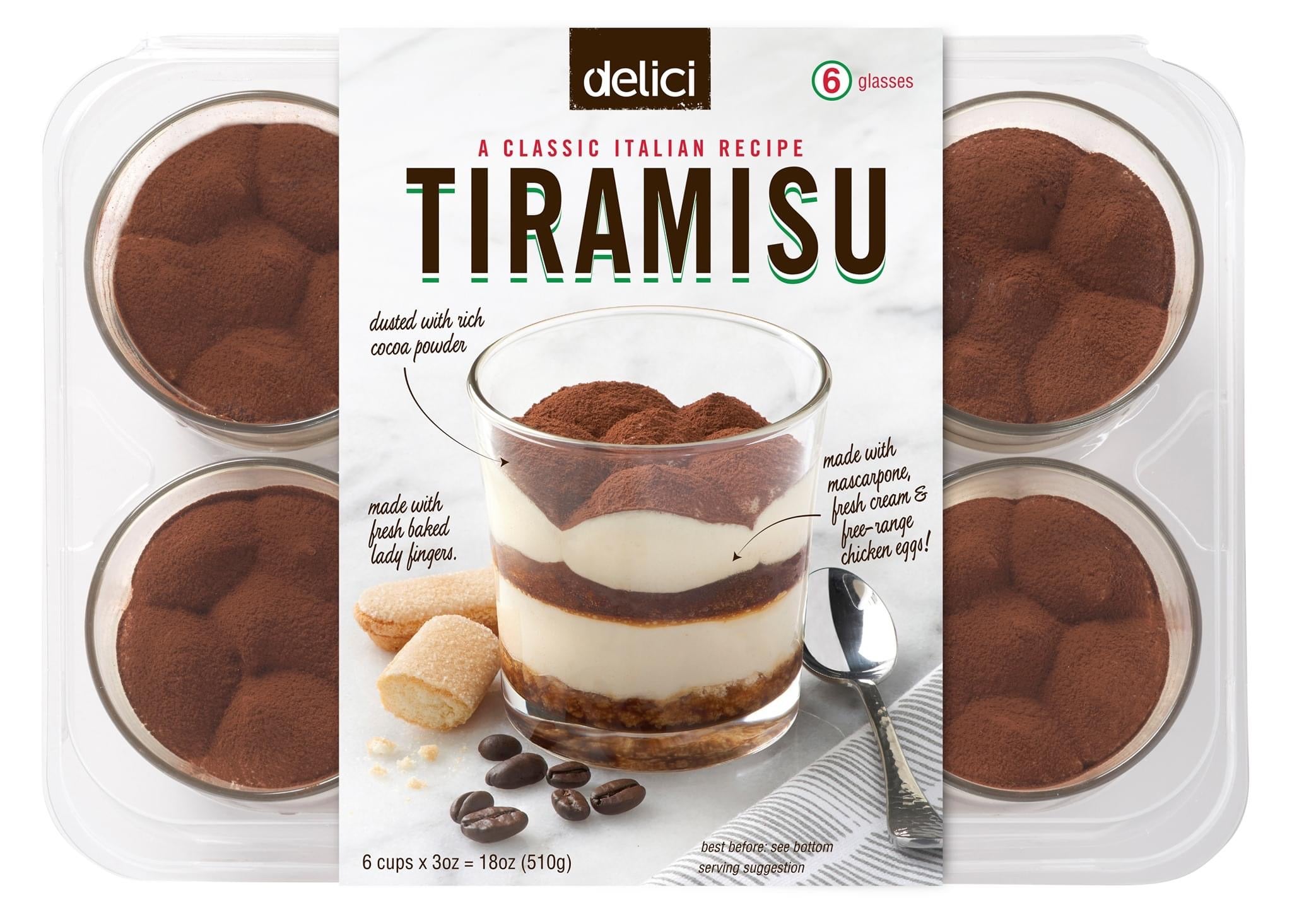 Tiramisu, Italiano Desserts, Delici (6x85g)