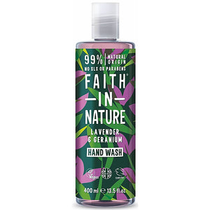 Lavender & Geranium Hand Wash, Faith in Nature (400ml)
