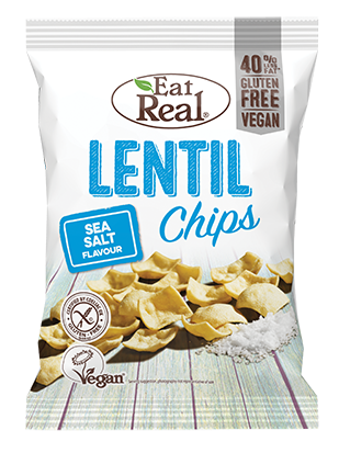 Sea Salt Lentil Chips, Eat Real (40g)
