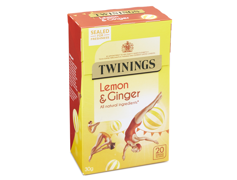 Lemon & Ginger Tea, Twinings (20 bags)
