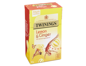 Lemon & Ginger Tea, Twinings (20 bags)