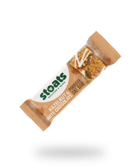 Hazelnut & White Chocolate Oat Bar, Stoats (50g)