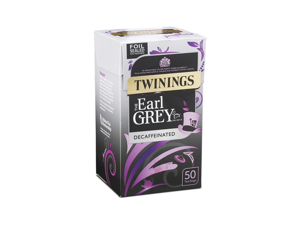 Earl Grey Decaffeinated Tea, Twinings (50 bags)