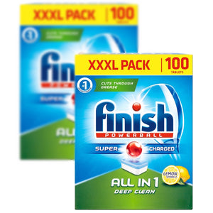 Dishwasher Tablets XXXL, All in One Deep Clean, Finish Powerball (100 tablets)