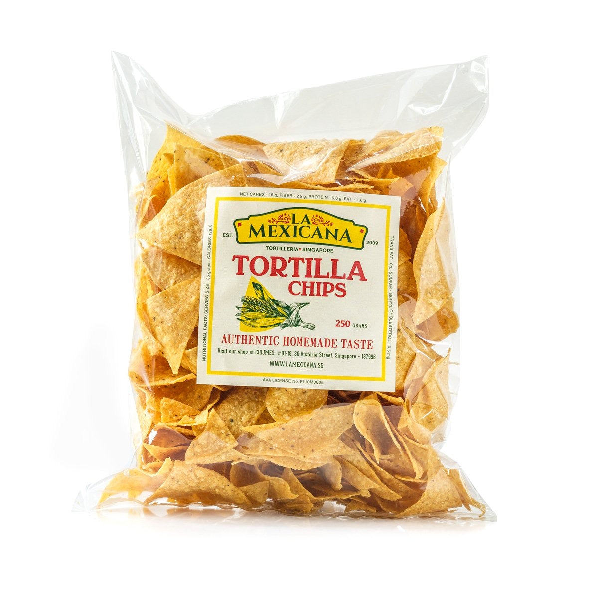 Authentic Large Salted Tortilla Chips, La Mexicana (500g)