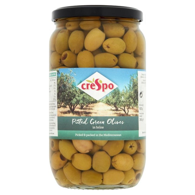 Pitted Green Olives, Crespo (907g)