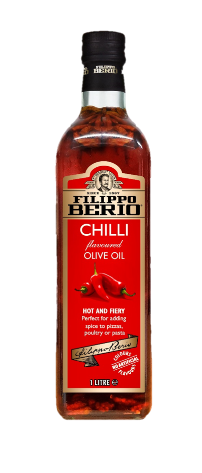 Hot Chilli Flavour Extra Virgin Olive Oil 100% Italian, Filippo Berio (1ltr)